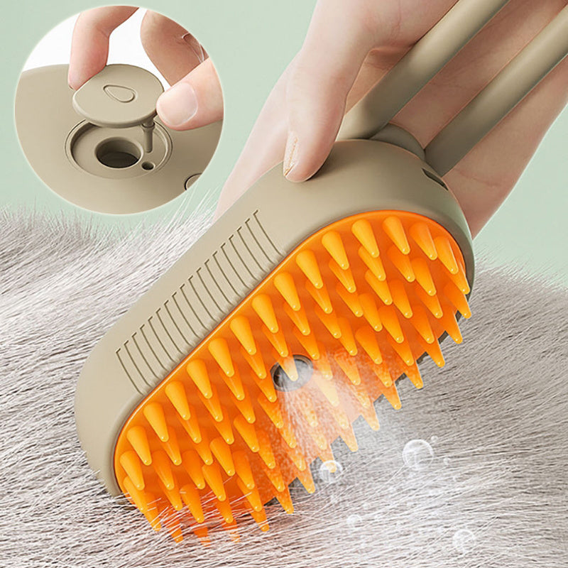 Laaxiv™ “FurEase Pro” 3-in-1 Electric Steam Pet Brush