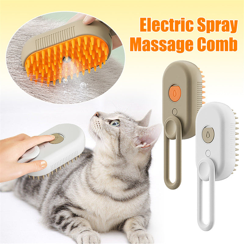 Laaxiv™ “FurEase Pro” 3-in-1 Electric Steam Pet Brush