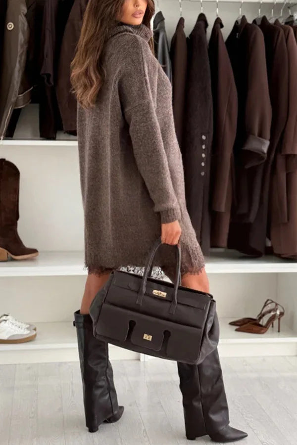 Aria™ Striksæt med rullekrave og minikjole