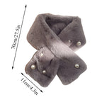 VelvetPearl™ Premium Halstørklæde i Kunstpels med Krydsudskæring