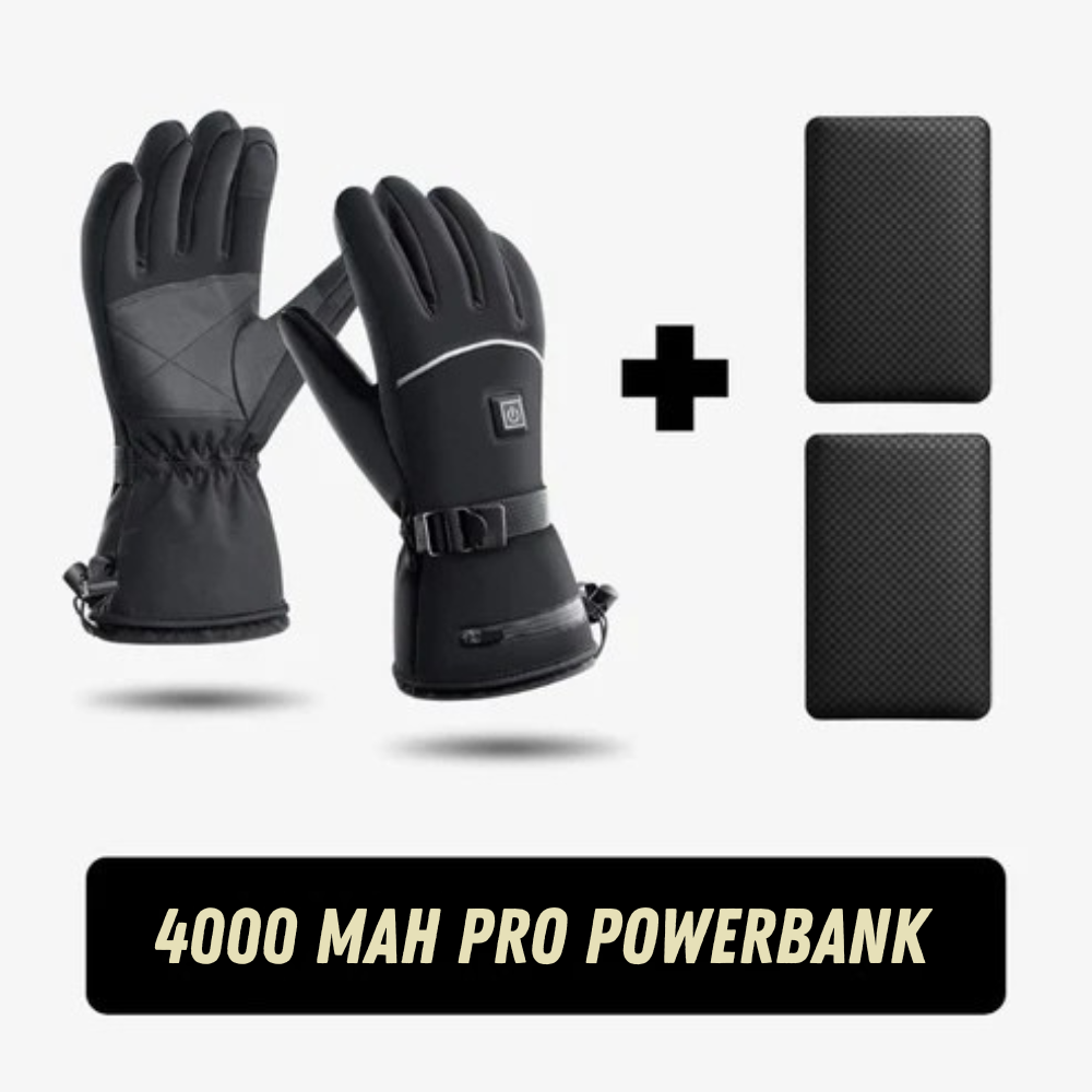 ThermaHeat™ elektriske opvarmede vinterhandsker med 2 gratis powerbanks