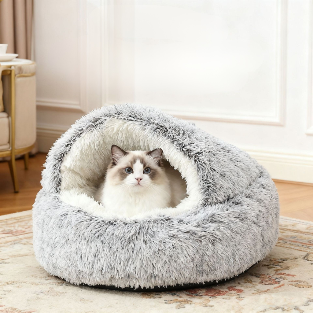 Lit d'hiver pour animaux de compagnie CloudPaw™ (peluche) + Cadeau GRATUIT 🎁