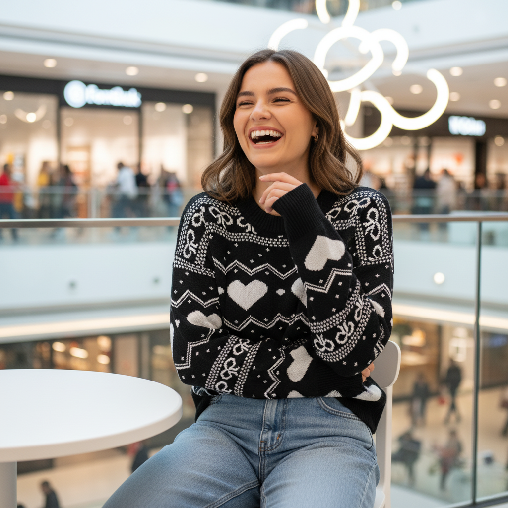 HeartEase™ Strikket Kærlighedssweater