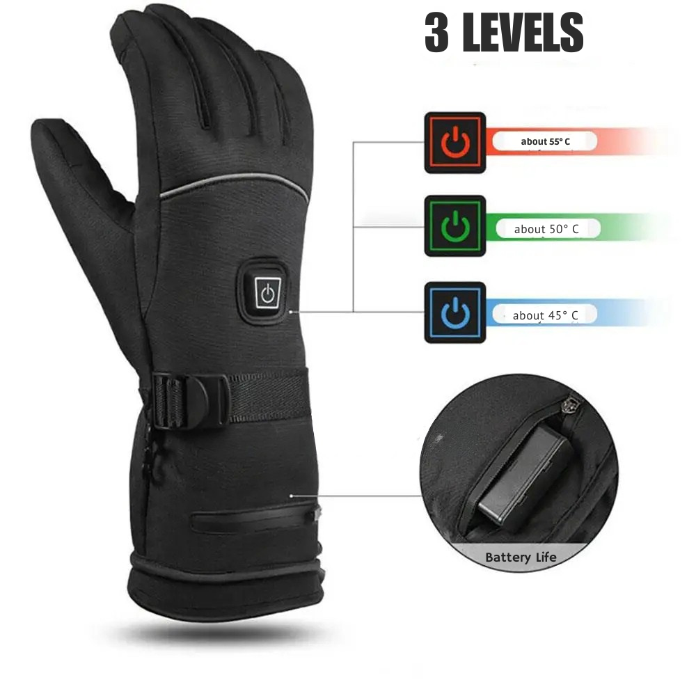 ThermaHeat™ Electric Heated Winter Gloves with 2 Free PowerBanks