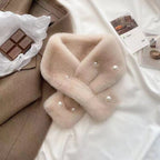 VelvetPearl™ Premium Halstørklæde i Kunstpels med Krydsudskæring