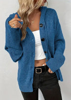 Ella™ Strikcardigan med knapper