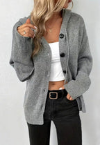 Ella™ Strikcardigan med knapper
