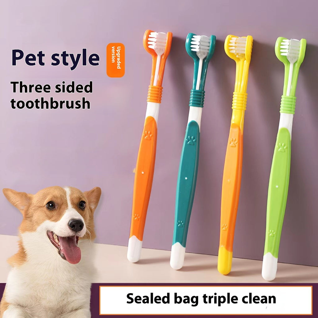 Laaxiv™ “PawBrush” 3-Sided Pet Toothbrush