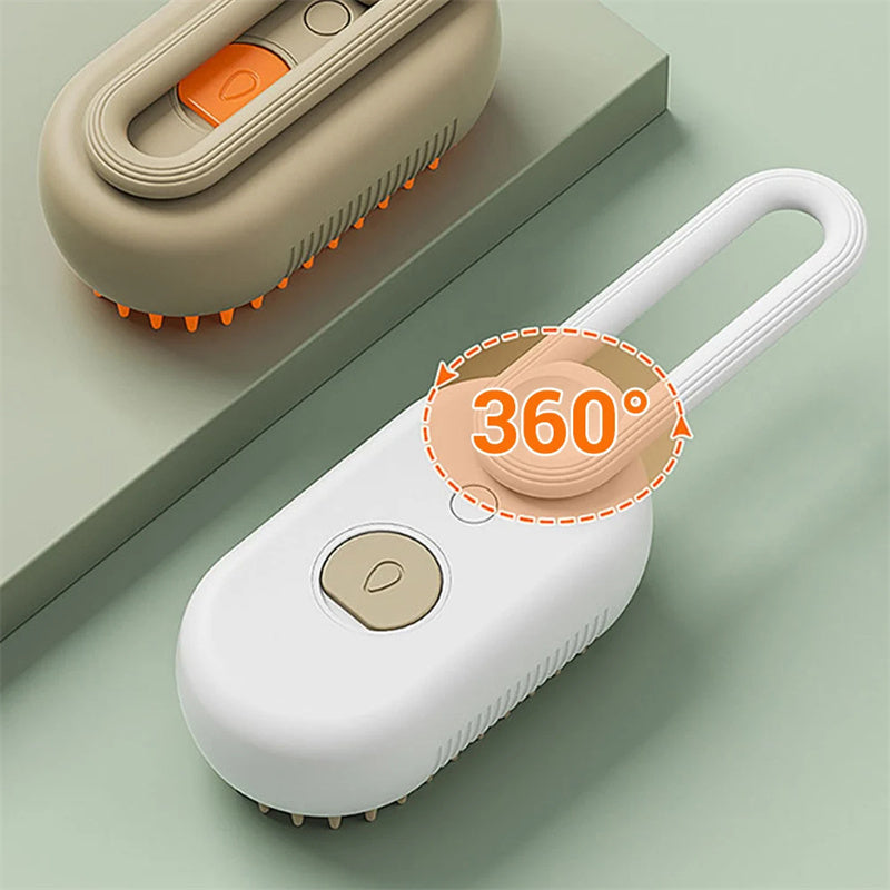 Laaxiv™ “FurEase Pro” 3-in-1 Electric Steam Pet Brush